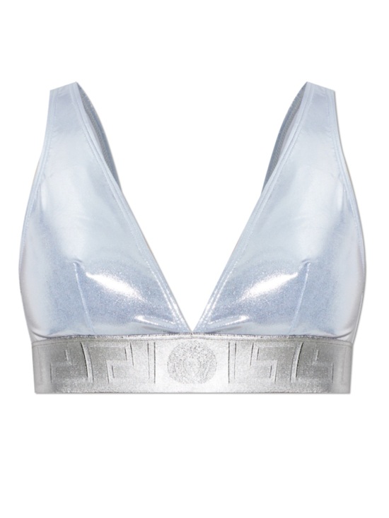 Versace Other - VERSACE Greca Medusa metallic hologram bikini top